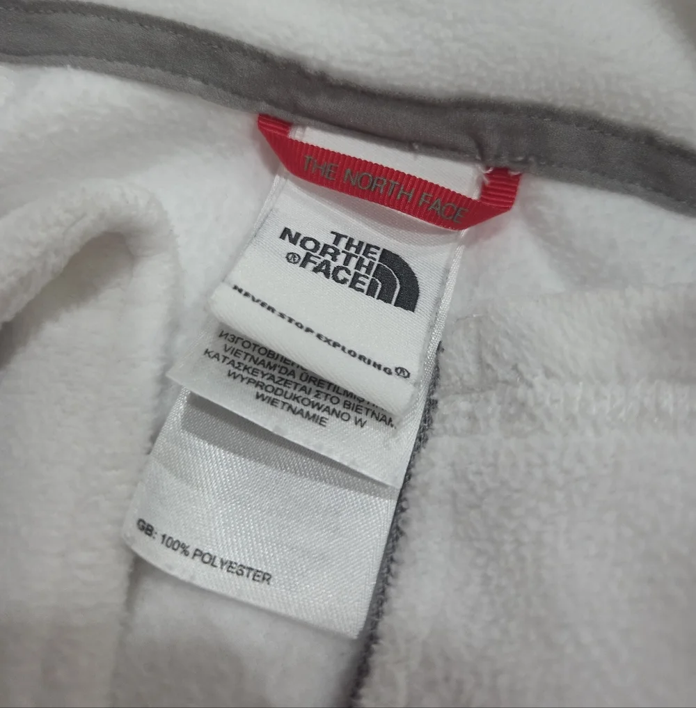 The North Face White Quarter-Zip Fleece Sz.L Women's
